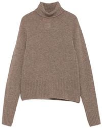 SOLOTRE - Ribbed-Knit Roll-Neck Sweater - Lyst