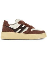 Hogan - Leren Sneakers Met Logopatch - Lyst
