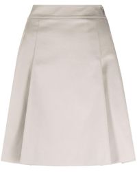 Moschino - Pleated Stretch-cotton Miniskirt - Lyst