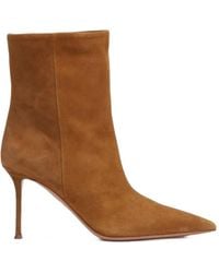Aquazzura - Pointed-Toe Suede Ankle Boots - Lyst