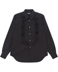 COMME DES GARÇON BLACK - Shirt Met Ruches - Lyst