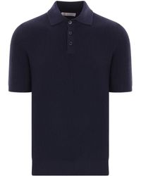 Brunello Cucinelli - リブニット ポロシャツ - Lyst
