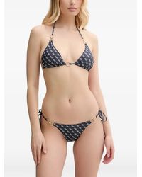 Guess - Monogram-Print Ring-Detail Bikini Bottoms - Lyst