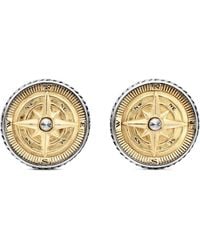 David Yurman - 18Kt And Sterling Maritime Compass Diamond Cufflinks (16Mm) - Lyst