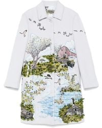 Thom Browne - Mantel Mit Scenic-Applikation - Lyst