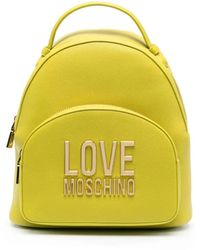 Love Moschino - Logo-Plaque Zip Backpack - Lyst