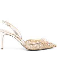 Rene Caovilla - Cinderella 80mm Leather Sandals - Lyst