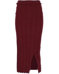 Laneus - Falda midi de punto de ochos - Lyst