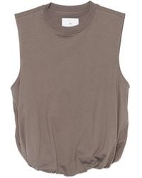 Woc - Villena Round-Neck Gathered Top - Lyst