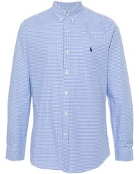 Polo Ralph Lauren - Slim Fit Checked Stretch Poplin Shirt - Lyst