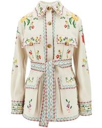 Valentino Garavani - Embroidered Denim Jacket - Lyst