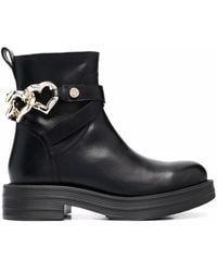 Love Moschino - Heart-Charm Ankle Boots - Lyst