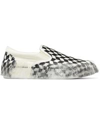 Doublet - Fringe-Detail Checked Sneakers - Lyst