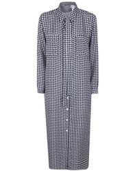 Laura Urbinati - Buttoned Printed Silk Dress - Lyst
