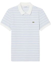 Lacoste - Striped Short-Sleeve Polo Shirt - Lyst