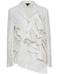 Comme des Garçons - Ruffled Brocade-Texture Blazer - Lyst