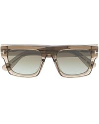 Tom Ford - Gafas de sol con montura cuadrada transparente - Lyst