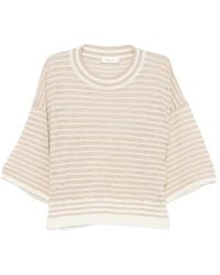 Roberto Collina - Horizontal-Stripe Short-Sleeve T-Shirt - Lyst