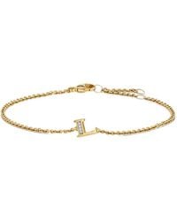 David Yurman - 18K Petite Pavé Initial Diamonds Bracelet - Lyst