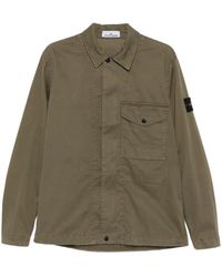 Stone Island - Compass Logo-Patch Shirt - Lyst