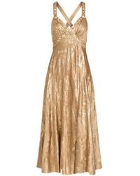 Cinq À Sept - Gilded Peony Thalie Midi Dress - Lyst