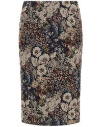 Herno - Jupe À Fleurs En Jacquard - Lyst