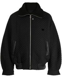 ZZERO BY SONGZIO - Quilted Zip-up Bomber Jacket - Lyst