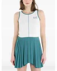 EA7 - Tennis Pro Pleated Sleeveless Mini Dress - Lyst