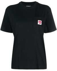 Carhartt - Logo-Patch Organic Cotton T-Shirt - Lyst