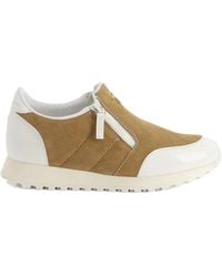 Giuseppe Zanotti - Ilde Zip-Detail Suede Sneakers - Lyst