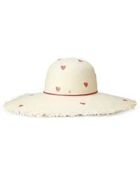 Maison Michel - Blanche Heart-Motif Fringed Hat - Lyst