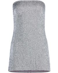 retroféte - Catherine Strapless Mini-Jurk Met Pailletten - Lyst