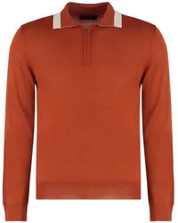 Moorer - Clancy-Mll Collar-Zip Polo Shirt - Lyst