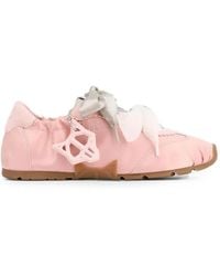 Naked Wolfe - Bow-Embellished Satin Sneakers - Lyst