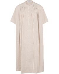 Yves Salomon - Striped Midi Dress - Lyst