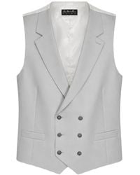 Luigi Bianchi - Pointed-Hem Double-Breasted Waistcoat - Lyst