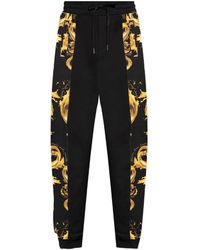 Versace Jeans Couture - Chromo Couture-Print Drawstring-Detail Cotton Track Pants - Lyst