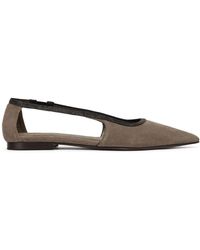 Brunello Cucinelli - Monili-Trim Cut-Out Ballerina Shoes - Lyst