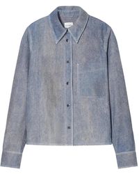 Closed - Veste En Cuir À Boutons Pression - Lyst