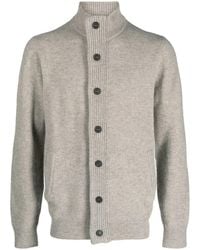 Barbour - Fine Knit Wool Zip-Through Sweater With High Neck - Lyst