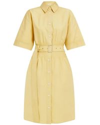 Ferragamo - Cotton And Silk Shirt Dress - Lyst