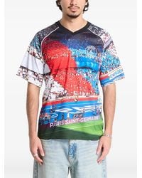 Nike - Paris Saint-Germain V-Neck Printed T-Shirt - Lyst