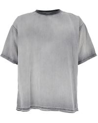 DIESEL - Crew-Neck T-Shirt With Faded Effect - Lyst
