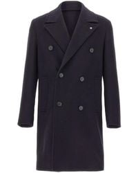 Manuel Ritz - Manteau Croisé À Revers Pointus - Lyst