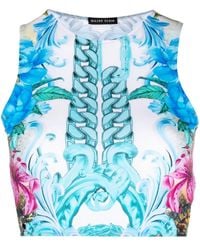 Philipp Plein - Top Con Stampa Crop - Lyst