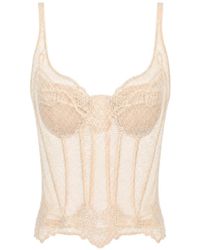 Ermanno Scervino - Lace-Trim Corset Top - Lyst