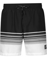 Dolce & Gabbana - Stripe-print Swim Shorts - Lyst