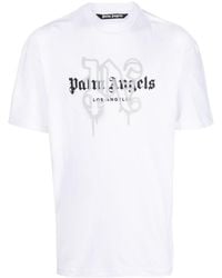 Palm Angels - Los Angeles Monogram-print T-shirt - Lyst