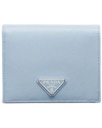 Prada - Small Triangle-Logo Leather Wallet - Lyst
