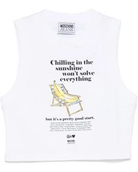 Moschino - Top Corto Con Stampa - Lyst